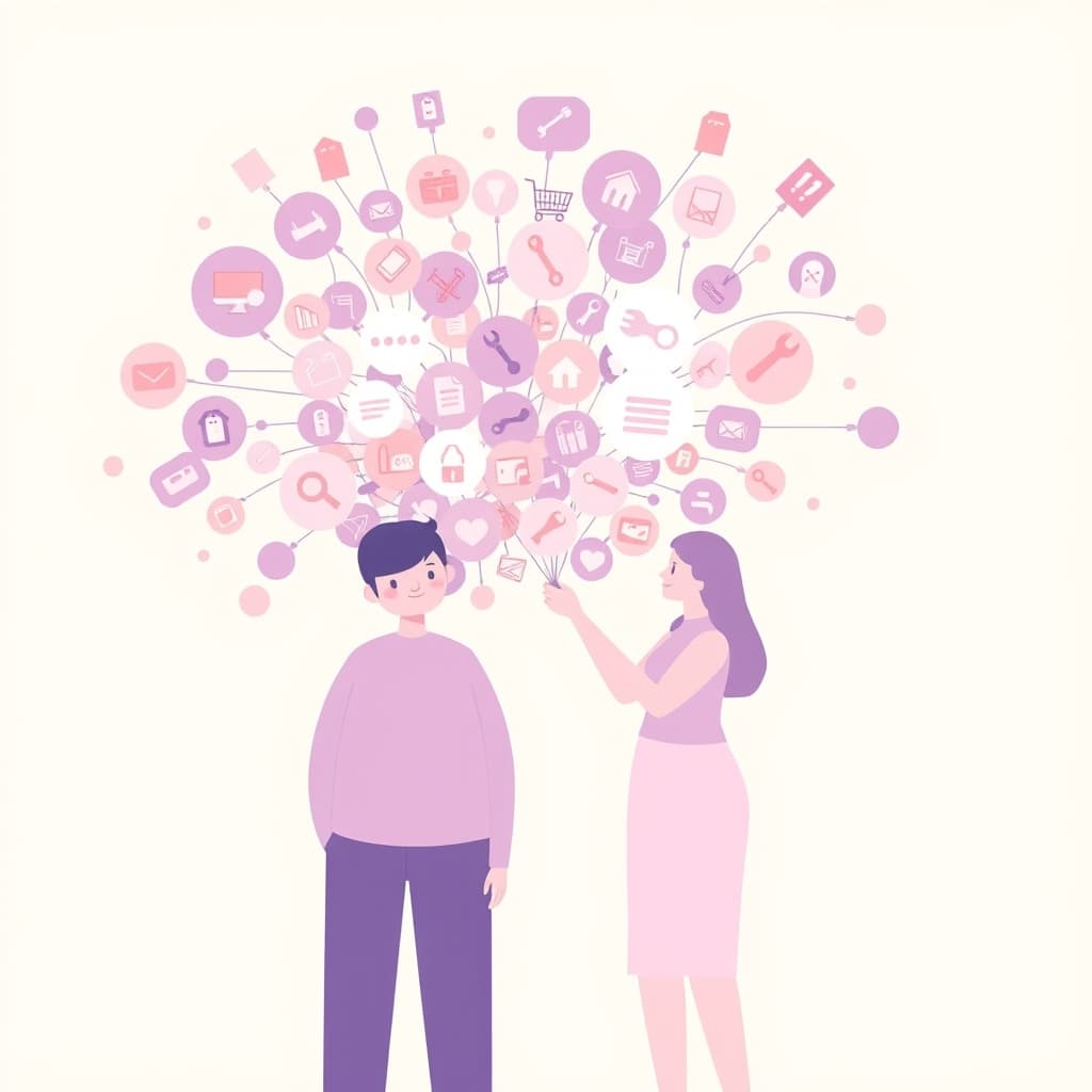 Ilustração do artigo: Quem cuida de tudo? Divida a carga mental e alivie a tensão no casal