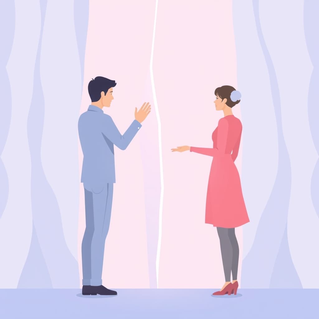 Ilustração do artigo: Silêncio no relacionamento: como quebrar o gelo e voltar a conversar?
